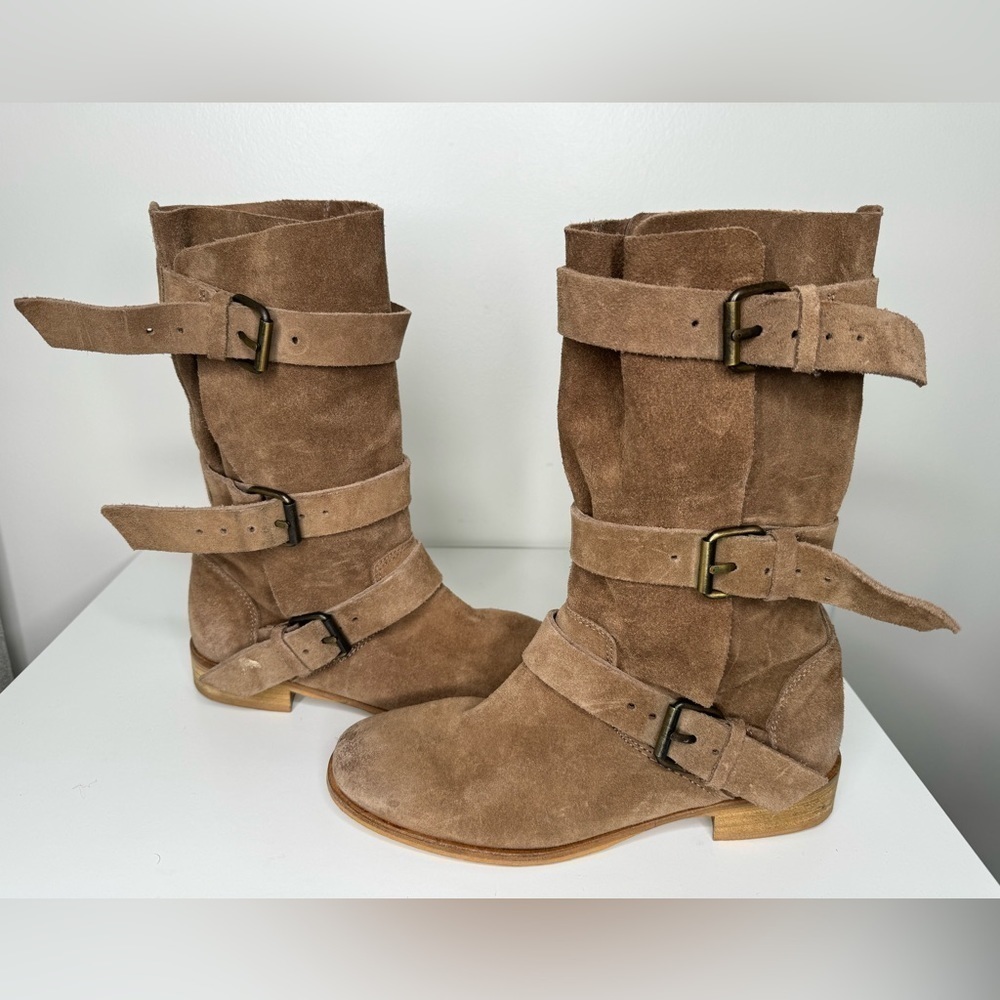 Maje Kriminel Slouchy Moto Boots - Edgy Chic with a Touch of Luxury